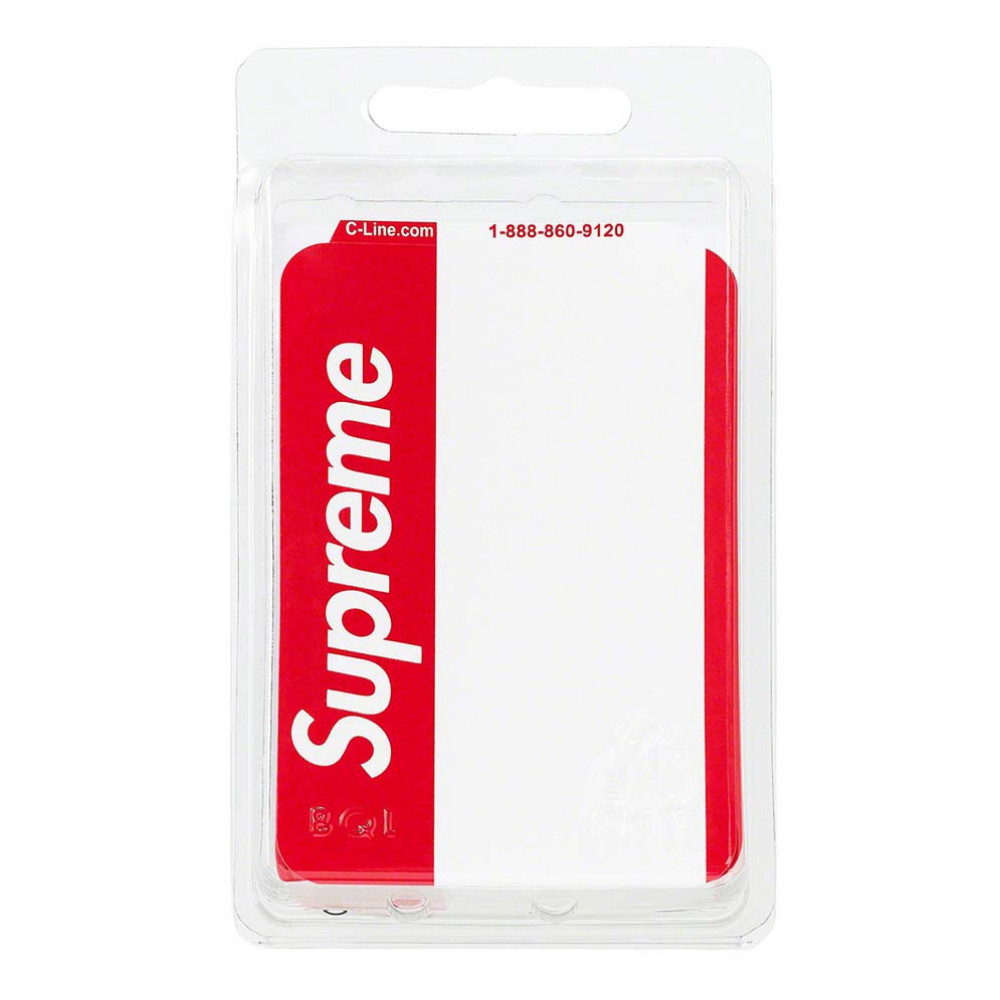 Supreme Name Badge Stickers 100x (Red)